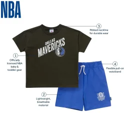 2-Piece Infant & Toddler Boys Dallas Mavericks T-Shirt & Shorts Set