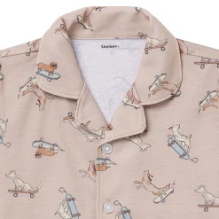 2-Piece Infant & Toddler Boys Dog Button Up Pajama Set