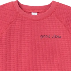 2-Piece Infant & Toddler Boys Dusty Red Long Sleeve Top and Shorts Set