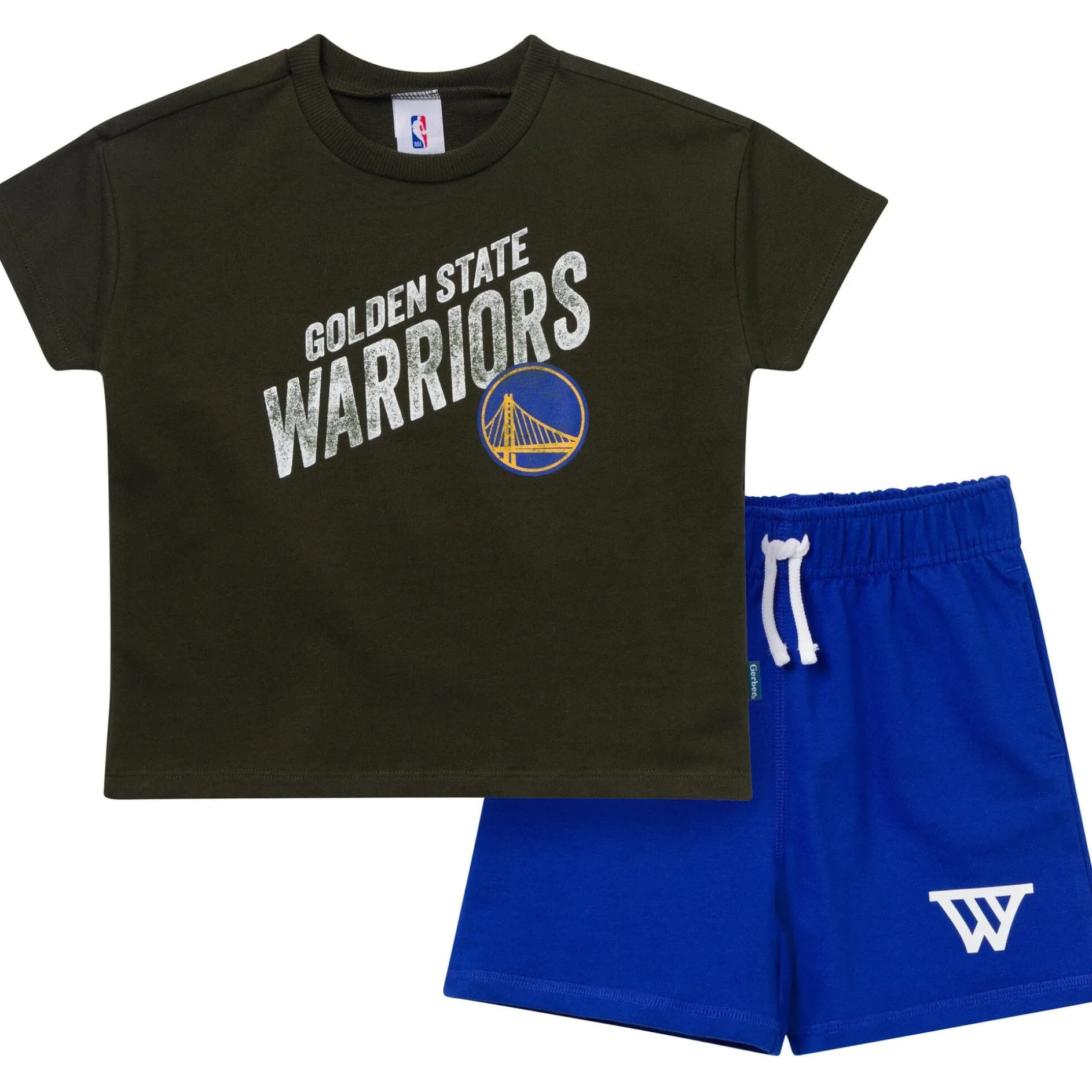 2-Piece Infant & Toddler Boys Golden State Warriors T-Shirt & Shorts Set