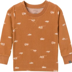 2-Piece Infant & Toddler Boys Lt Med Brown Cars Pajama Set
