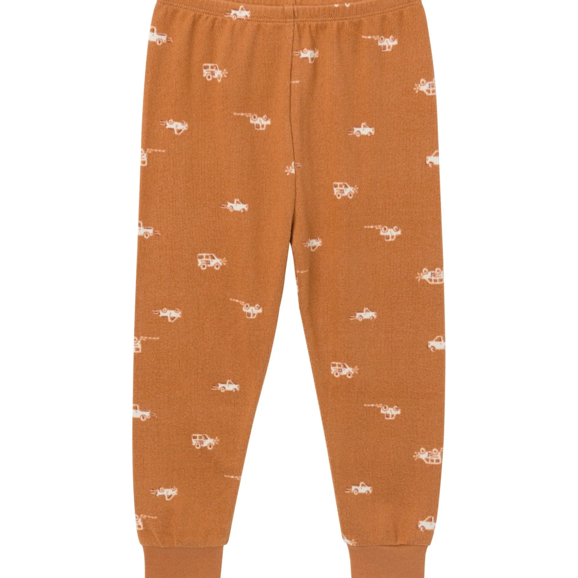2-Piece Infant & Toddler Boys Lt Med Brown Cars Pajama Set
