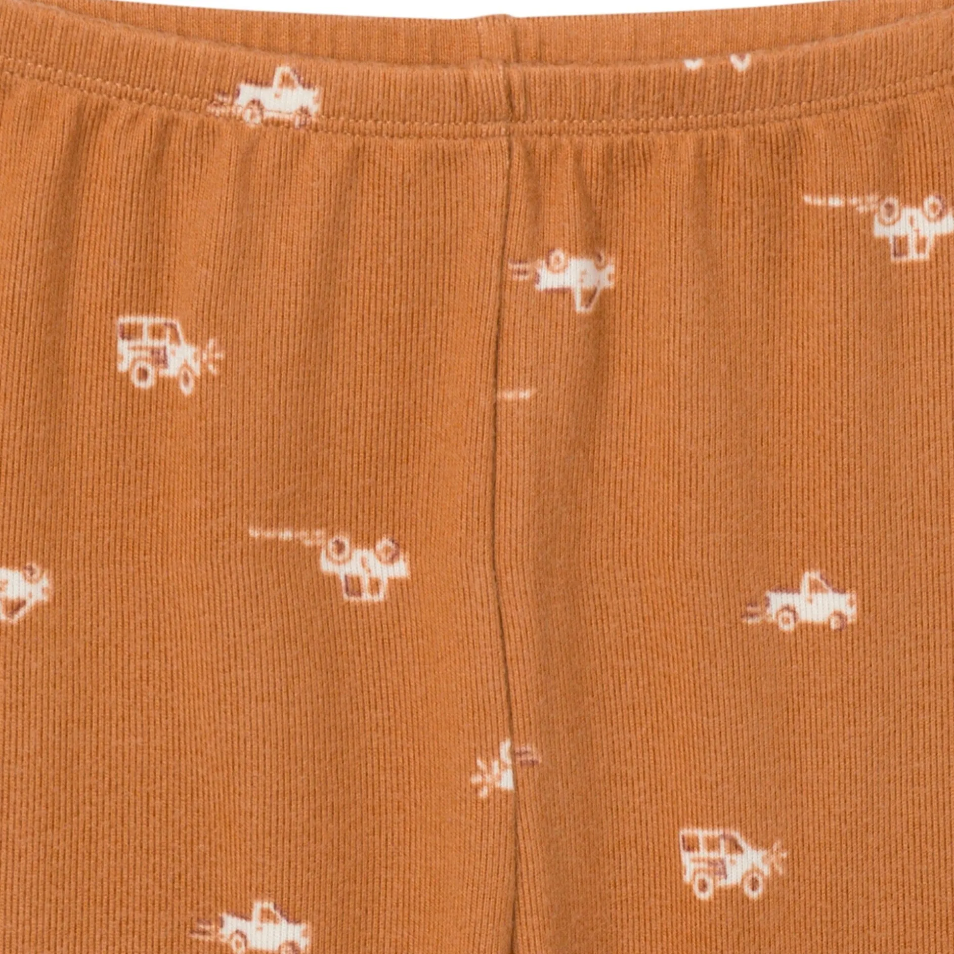 2-Piece Infant & Toddler Boys Lt Med Brown Cars Pajama Set