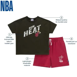 2-Piece Infant & Toddler Boys Miami Heat T-Shirt & Shorts Set