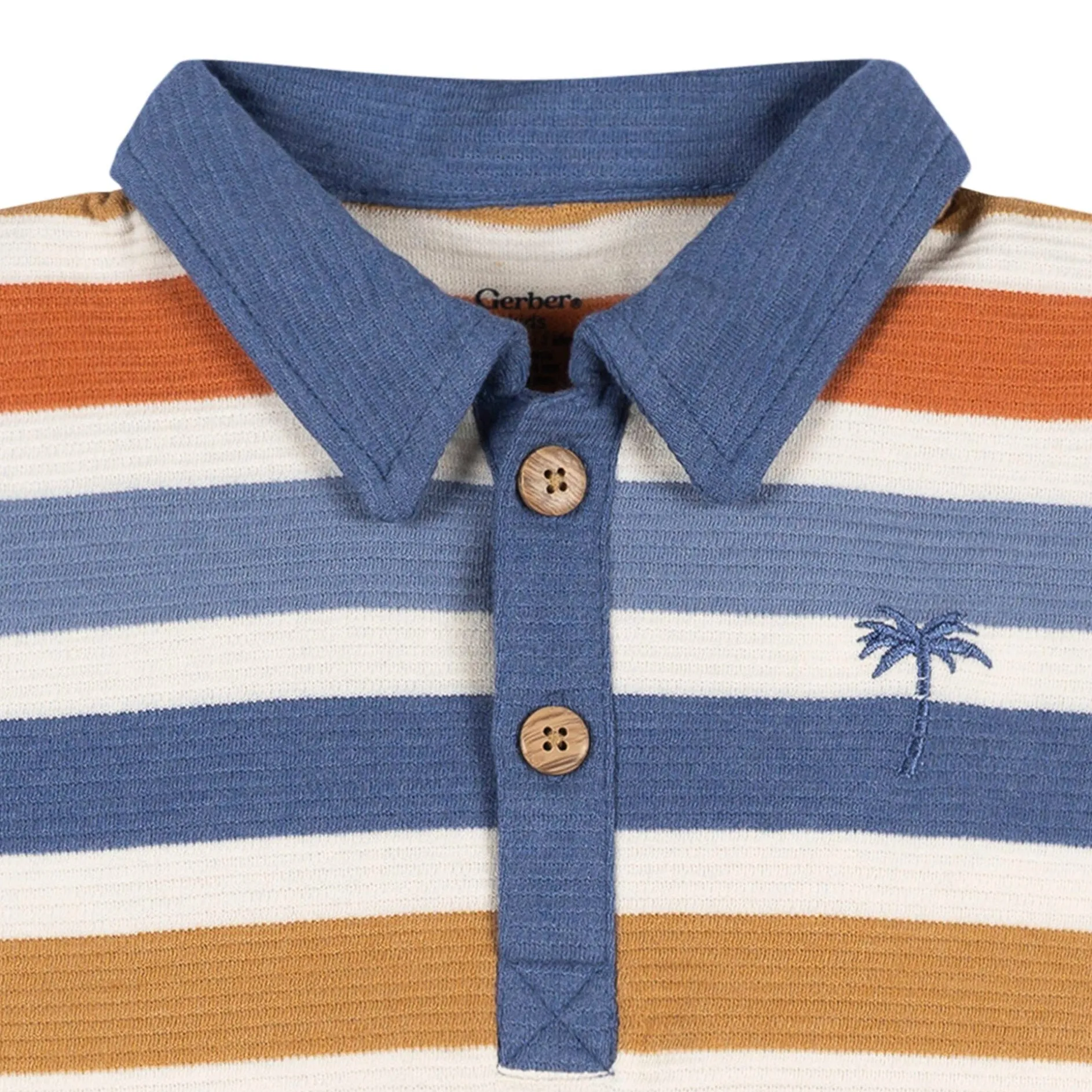 2-Piece Infant & Toddler Boys Multicolor Stripe Polo Shirt and Shorts Set