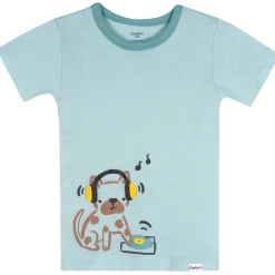 4-Piece Infant & Toddler Boys Musical Dog Cotton Pajama Short Set