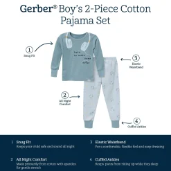 2-Piece Infant & Toddler Boys Music Long Sleeve Pajama Set