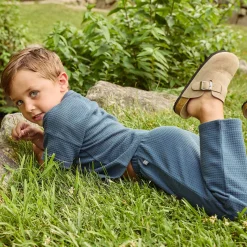 2-Piece Infant & Toddler Boys Navy Pants and Shirt Set