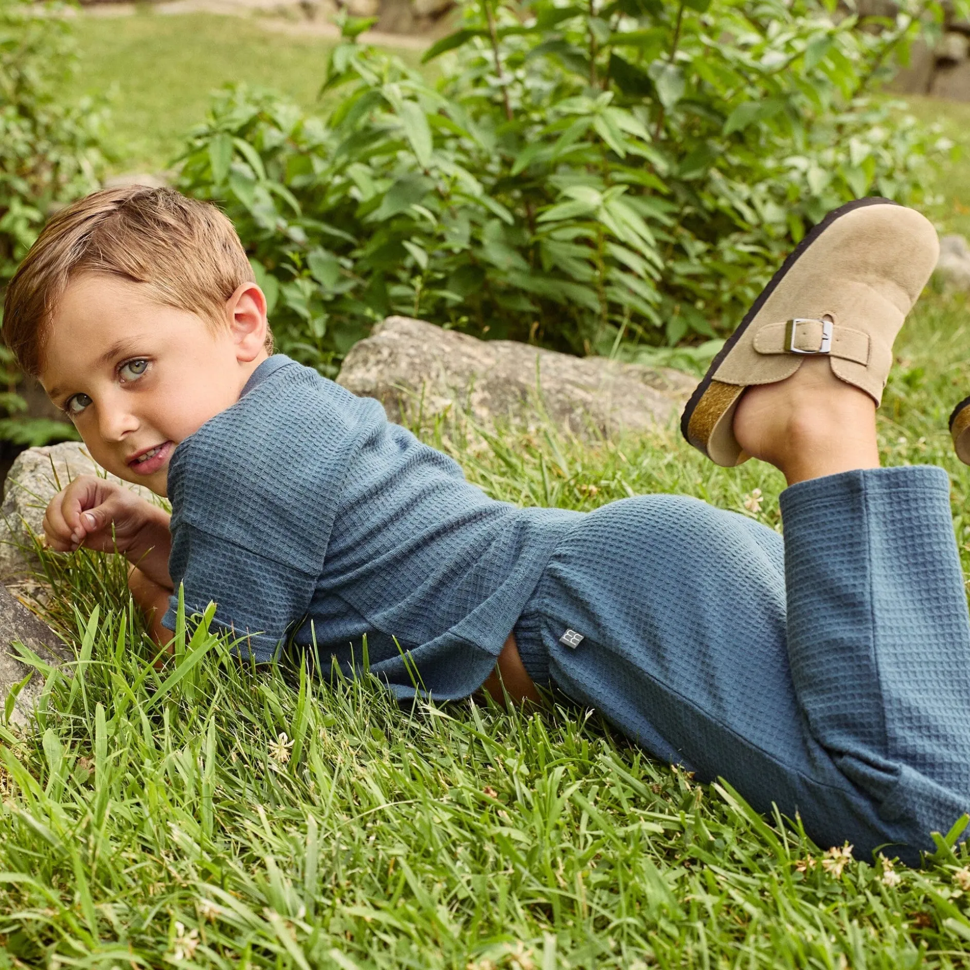 2-Piece Infant & Toddler Boys Navy Pants and Shirt Set