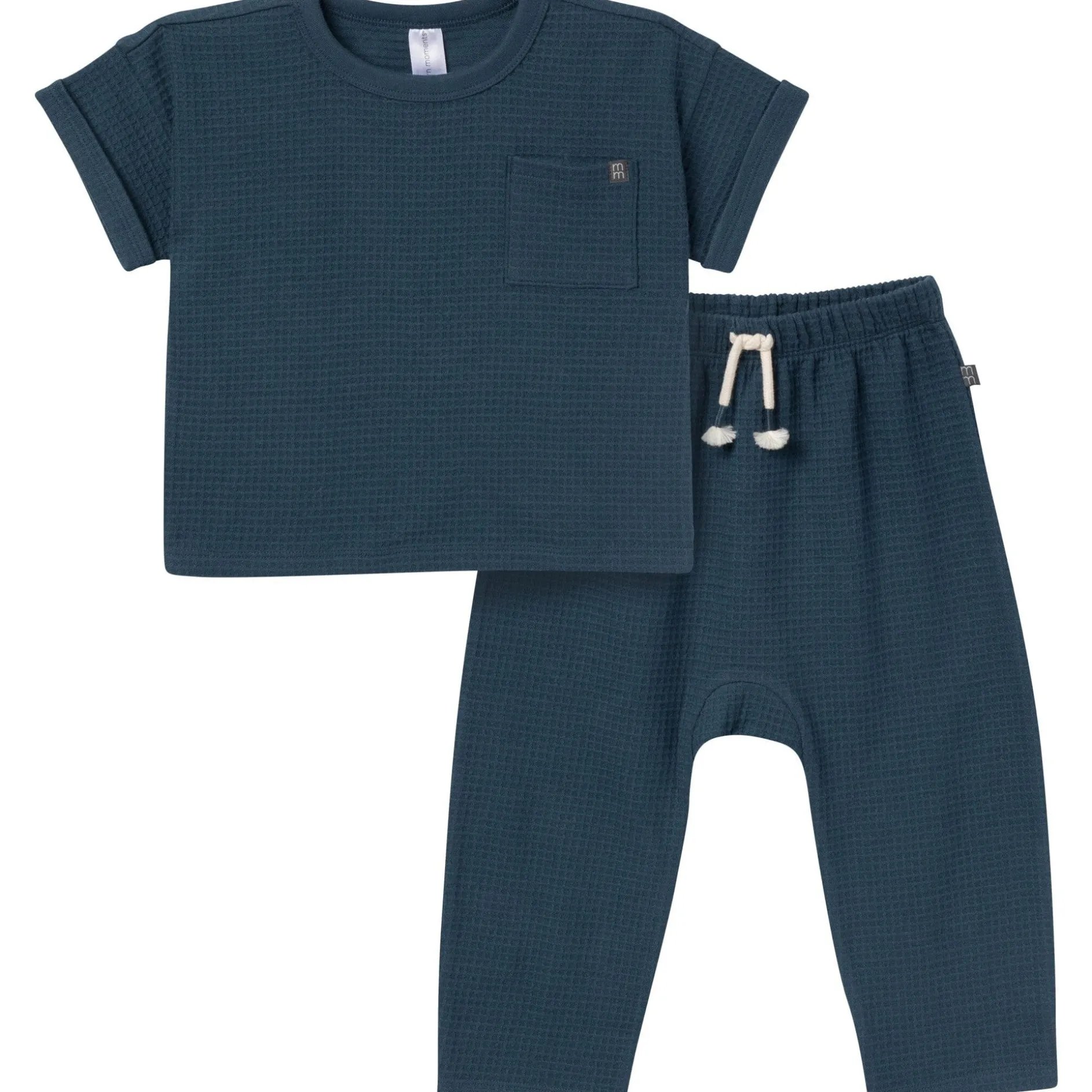 2-Piece Infant & Toddler Boys Navy Pants and Shirt Set
