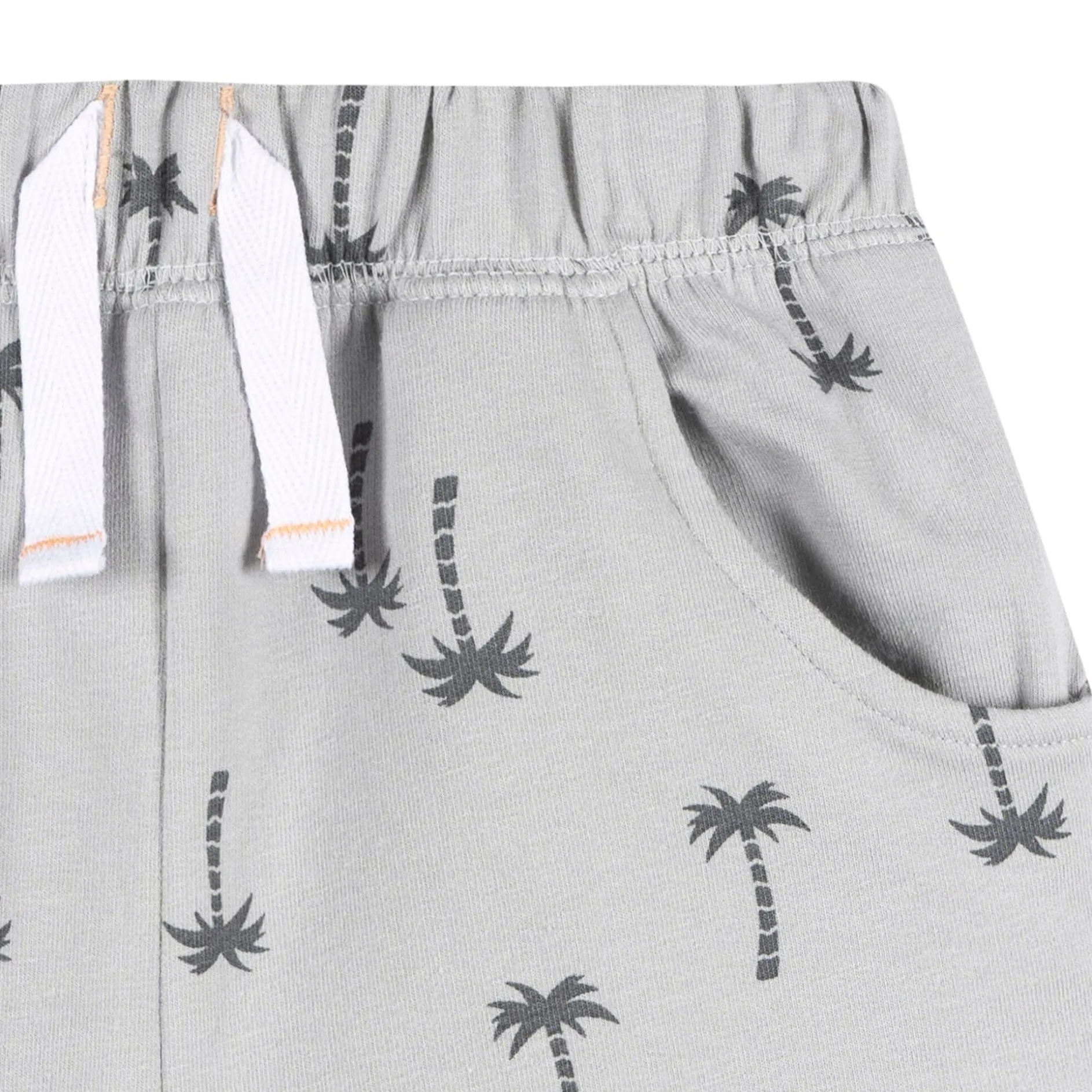 2-Piece Infant & Toddler Boys Palm Tree Henley Top and Shorts Set