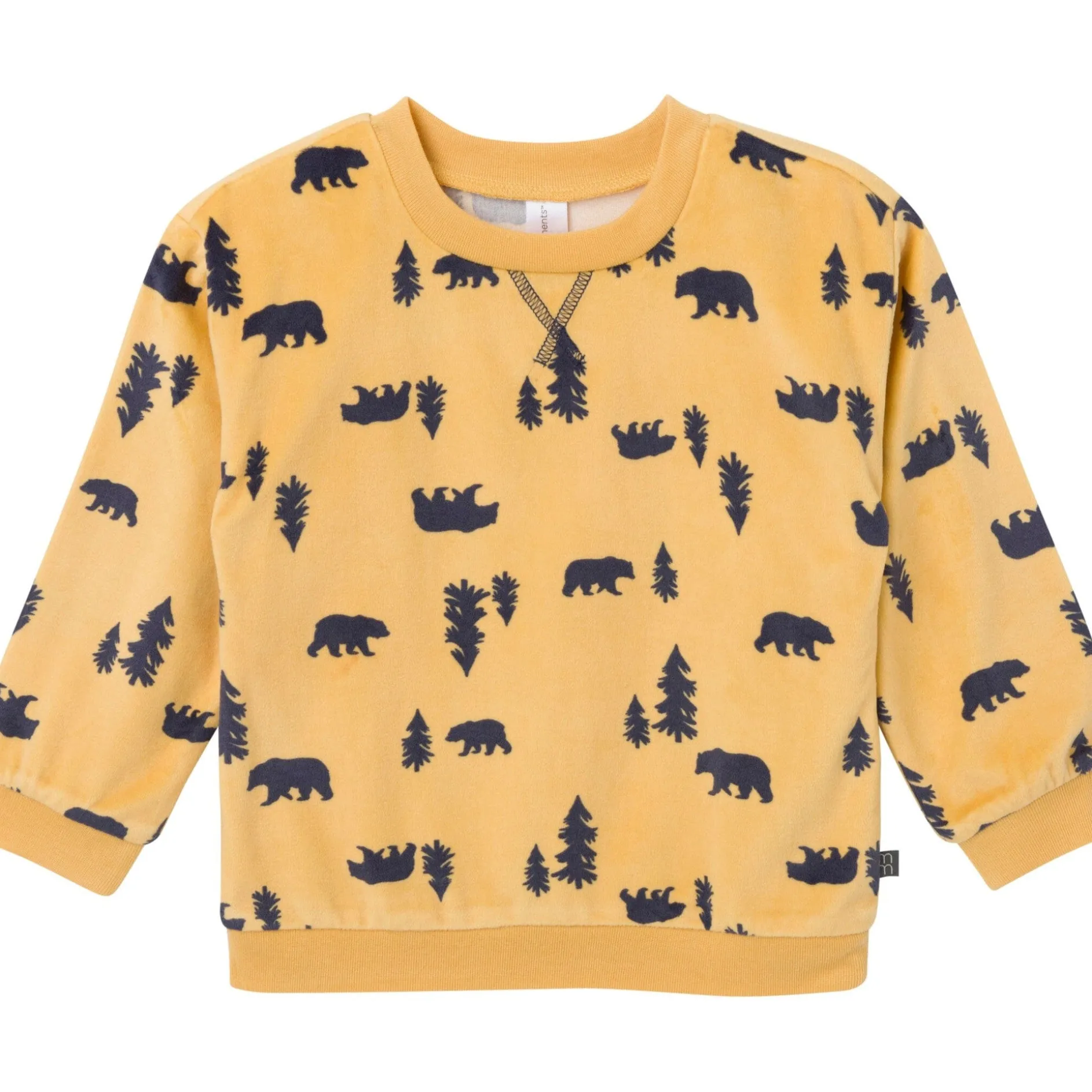 2-Piece Infant & Toddler Boys Yellow Forest Fleece Pajama Set