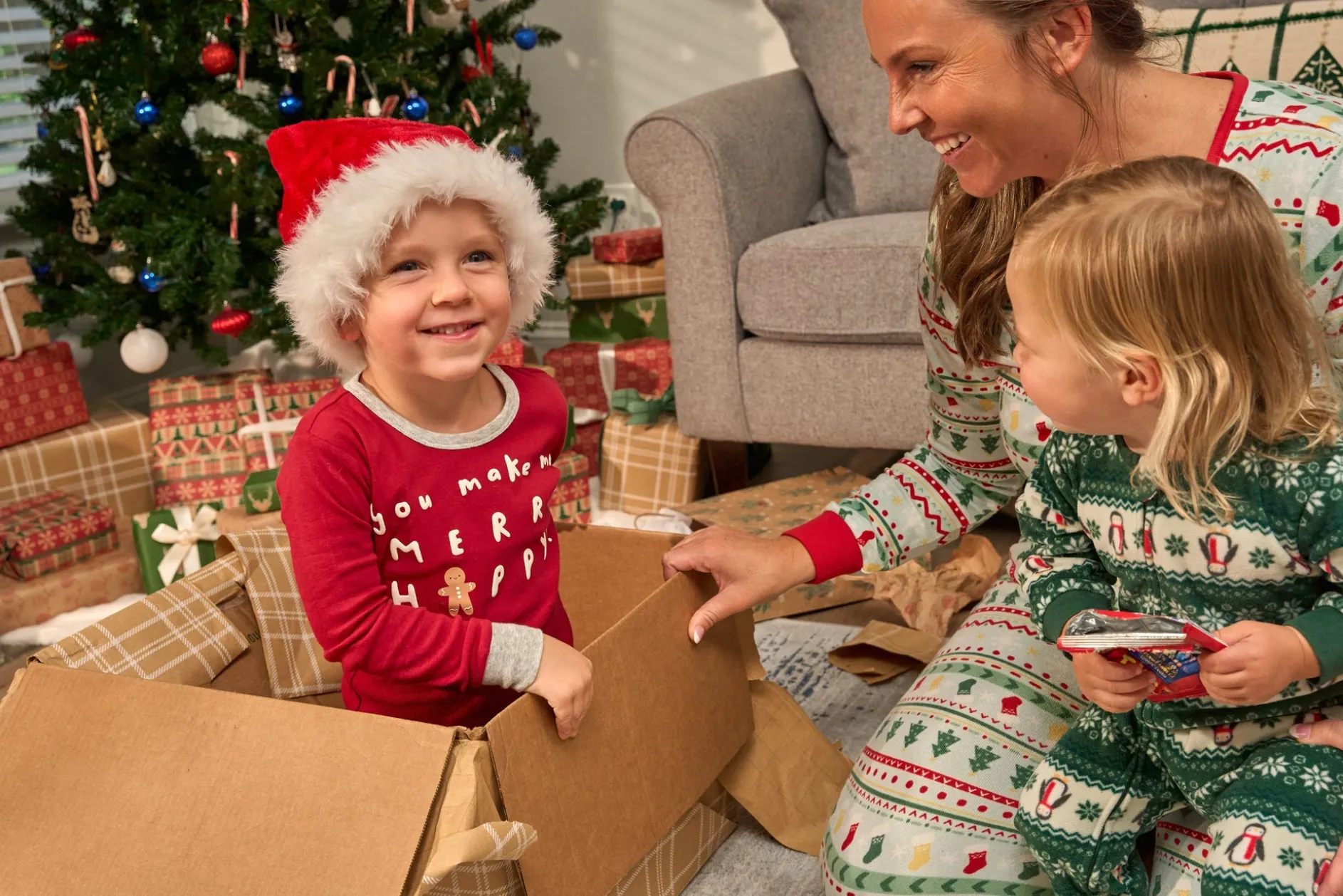 2-Piece Infant & Toddler Gingerbread House Snug Fit Pajama Set