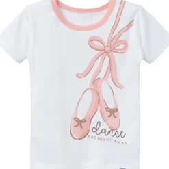 4-Piece Infant & Toddler Girls Ballet Slippers Top and Shorts Pajama Set