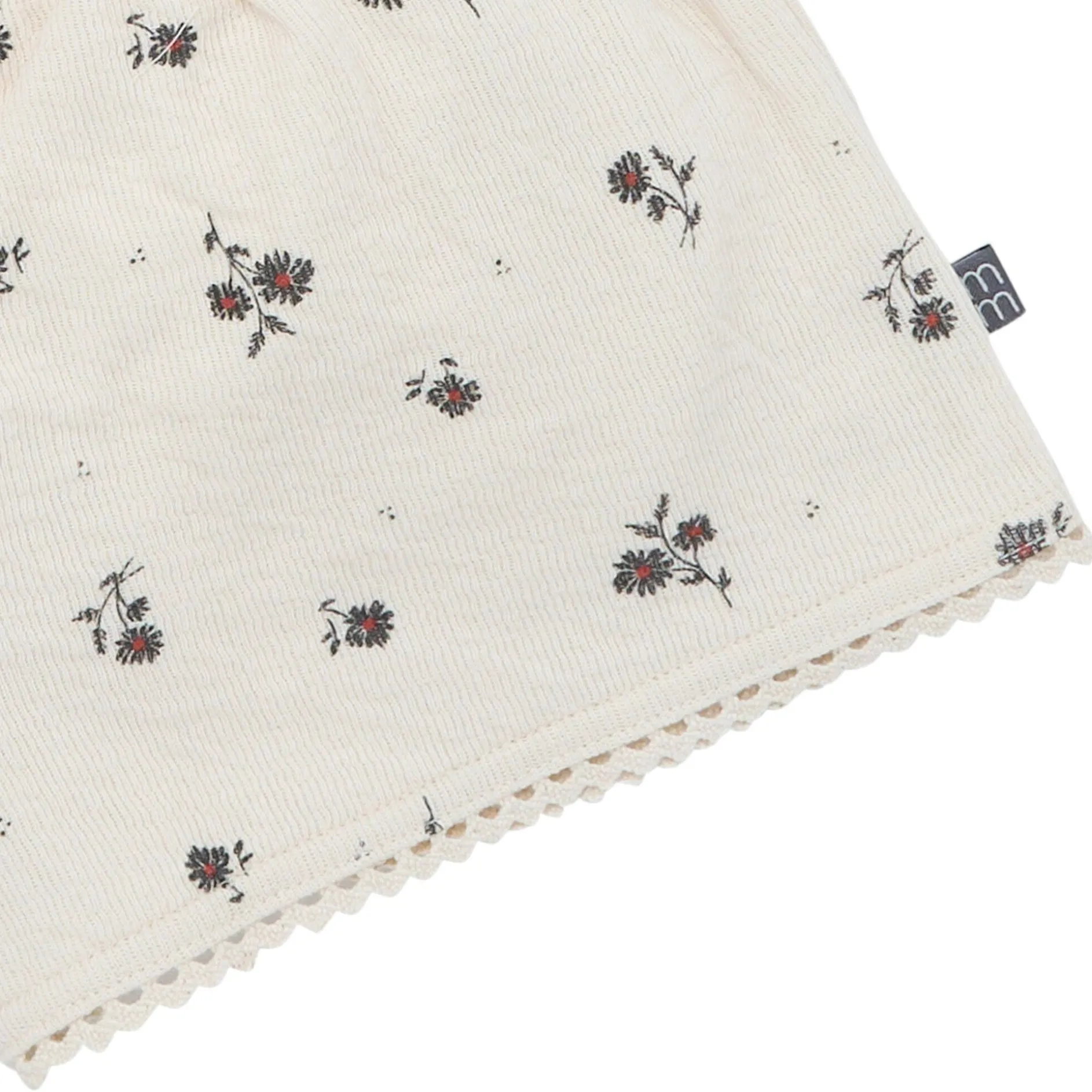 2-Piece Infant & Toddler Girls Beige Floral Top and Shorts Set