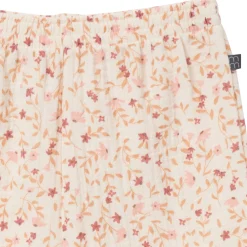 2-Piece Infant & Toddler Girls Beige Vine Floral Cropped Pants Set