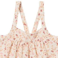 2-Piece Infant & Toddler Girls Beige Vine Floral Cropped Pants Set