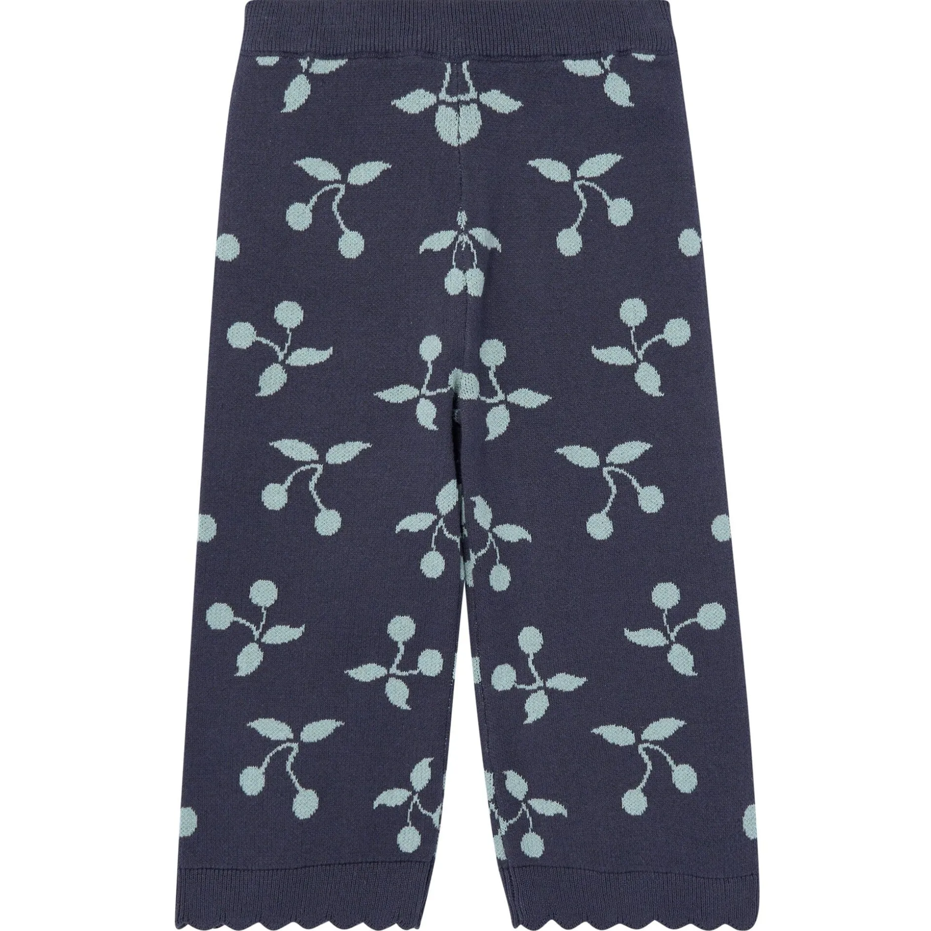 2-Piece Infant & Toddler Girls Blue Cherry Sweater and Pant Set