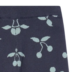 2-Piece Infant & Toddler Girls Blue Cherry Sweater and Pant Set