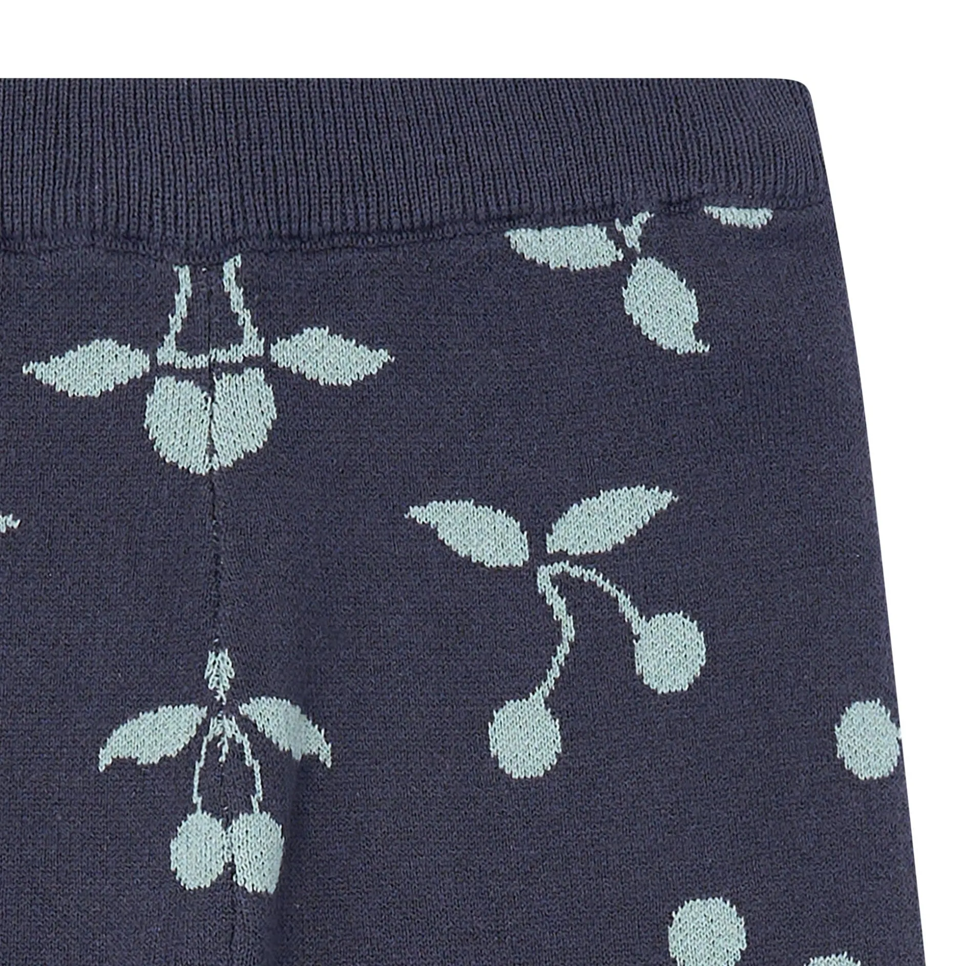 2-Piece Infant & Toddler Girls Blue Cherry Sweater and Pant Set