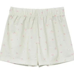 2-Piece Infant & Toddler Girls Cherries Button Up Pajama Shorts Set