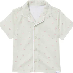 2-Piece Infant & Toddler Girls Cherries Button Up Pajama Shorts Set