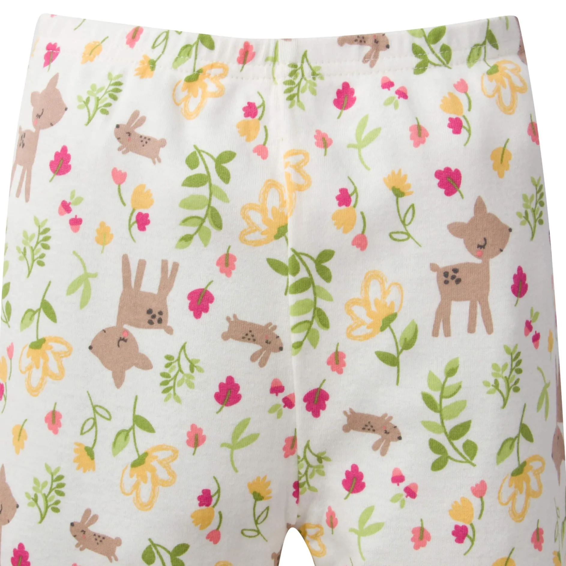 4-Piece Infant & Toddler Girls Deer Snug Fit Cotton Pajamas