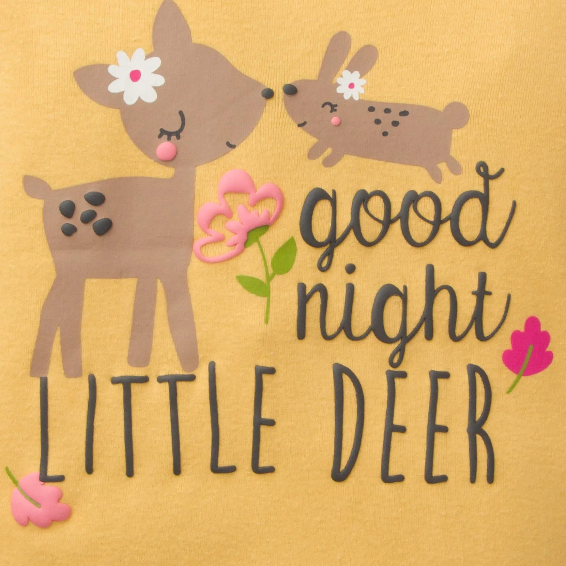 4-Piece Infant & Toddler Girls Deer Snug Fit Cotton Pajamas