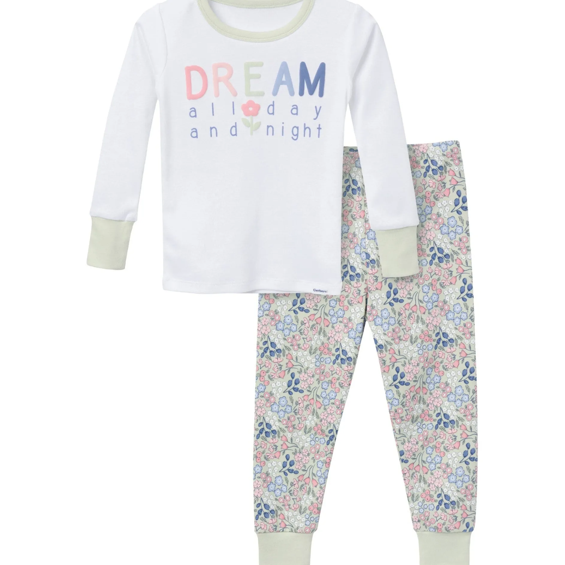 2-Piece Infant & Toddler Girls Ditsy Floral Long Sleeve Pajama Set