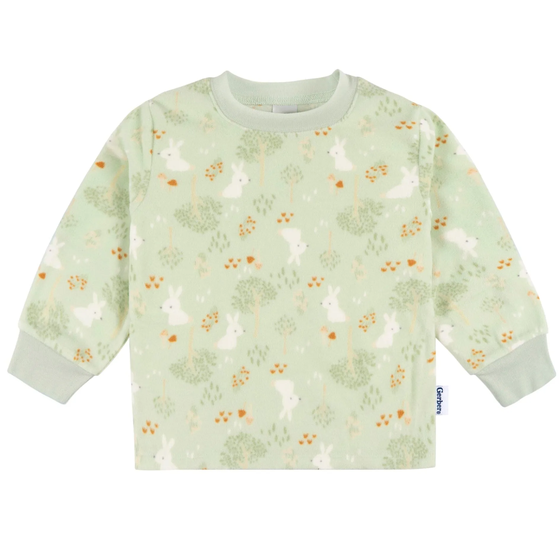 2-Piece Infant & Toddler Girls Green Forrest Fleece Pajamas