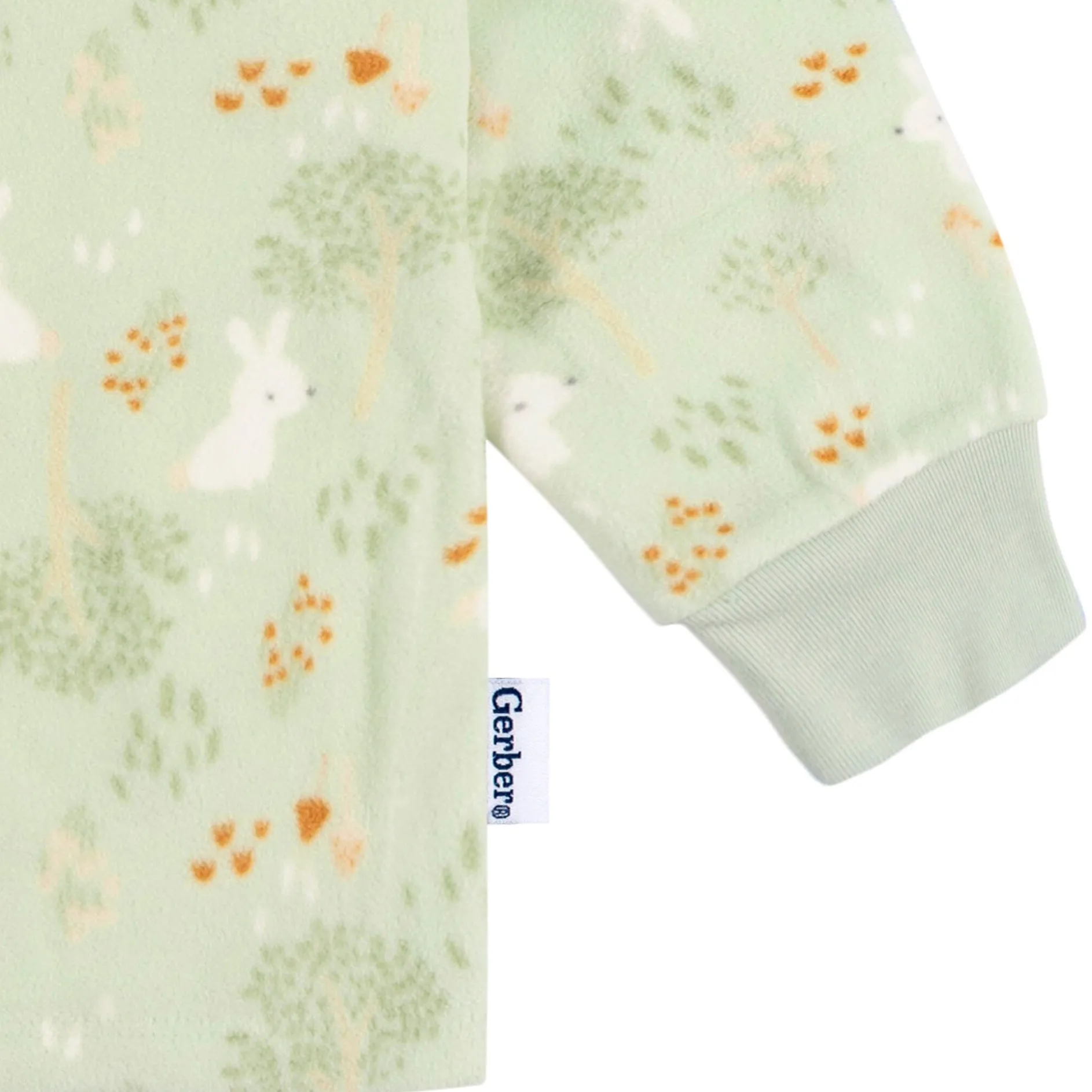 2-Piece Infant & Toddler Girls Green Forrest Fleece Pajamas