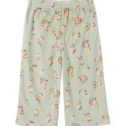 2-Piece Infant & Toddler Girls Green Flower Fleece Pajama Set
