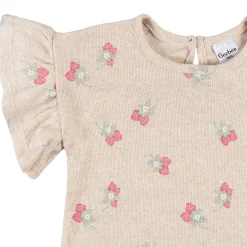 2-Piece Infant & Toddler Girls Heather Strawberry Shirt and Shorts Set