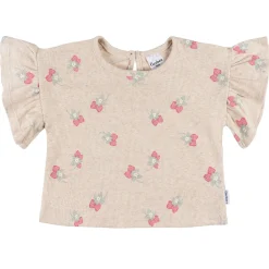 2-Piece Infant & Toddler Girls Heather Strawberry Shirt and Shorts Set