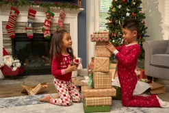 2-Piece Infant & Toddler Girls Holiday Check Snug Fit Pajama Set