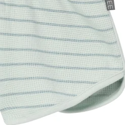4-Piece Infant & Toddler Girls Light Sky Stripe Drop Shoulder Crop Tops and Shorts Set
