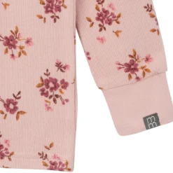 2-Piece Infant & Toddler Girls Light Rose Dahlia Toss Hacci Pajama Set