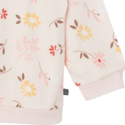 2-Piece Infant & Toddler Girls Light Pink Falling Flower Fleece Pajama Set