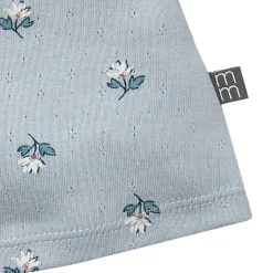 2-Piece Infant & Toddler Girls Light Blue Daisy Ruffled Sleeve Top & Smocked Wide Leg Shorts Set