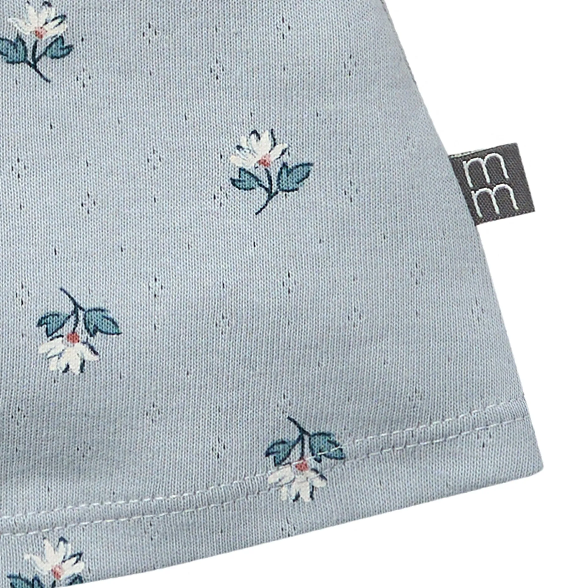 2-Piece Infant & Toddler Girls Light Blue Daisy Ruffled Sleeve Top & Smocked Wide Leg Shorts Set