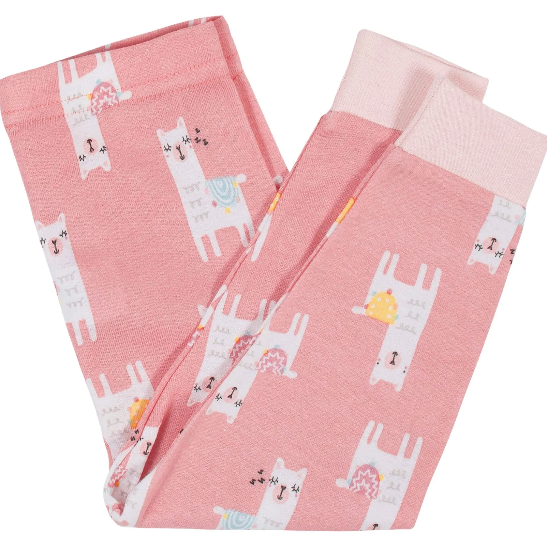 4-Piece Infant & Toddler Girls Llama Snug Fit Cotton Pajamas