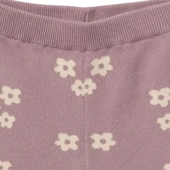 2-Piece Infant & Toddler Girls Medium Lilac Cluster Jacquard Sweater and Pant Set