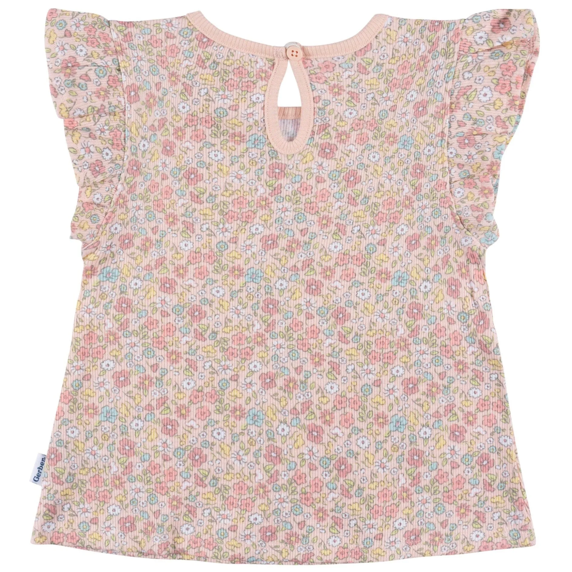 3-Piece Infant & Toddler Girls Pink Floral Shirts and Shorts Set