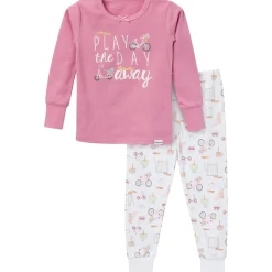 2-Piece Infant & Toddler Girls Playground Long Sleeve Pajama Set