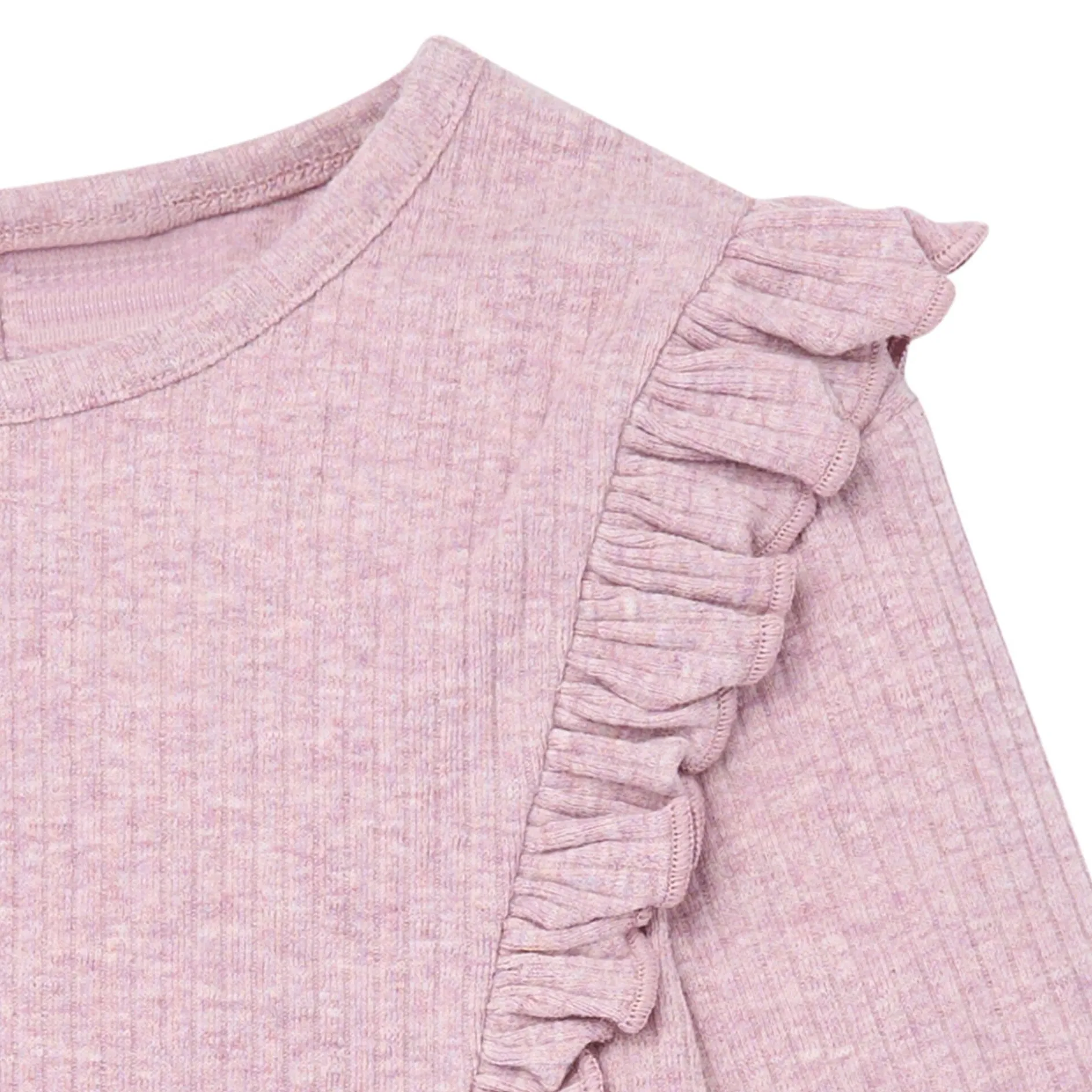 4-Piece Infant & Toddler Girls Purple Flowers Ruffle Tops and Leggings Set
