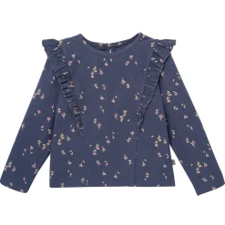 4-Piece Infant & Toddler Girls Purple Flowers Ruffle Tops and Leggings Set