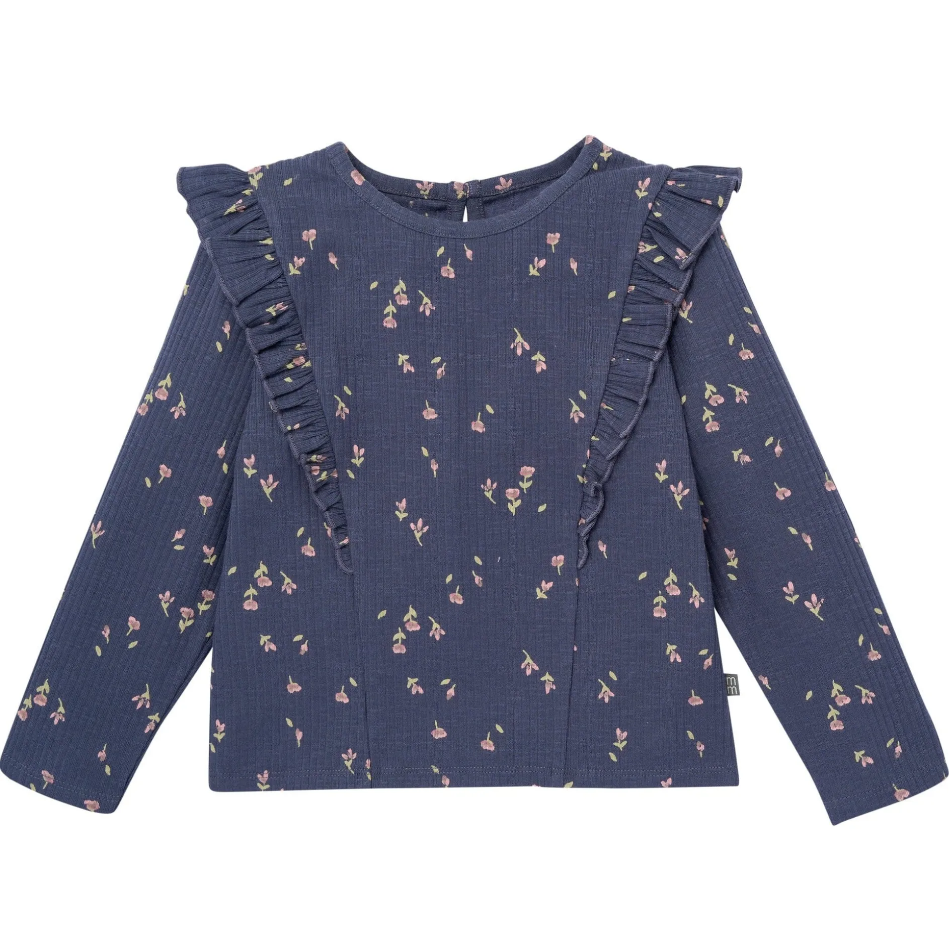 4-Piece Infant & Toddler Girls Purple Flowers Ruffle Tops and Leggings Set