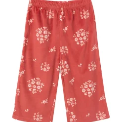 2-Piece Infant & Toddler Girls Red Bouquet Fleece Pajama Set