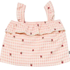 2-Piece Infant & Toddler Girls Rose Strawberry Gingham Top and Shorts Set