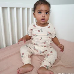 4-Piece Infant & Toddler Girls Rose Strawberry Viscose Snug Fitting Pajamas